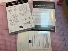 Stampin Up Thankful Garden Photopolymer Stamp Set, Matching Dies And Stencils