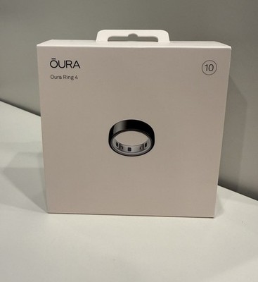 Oura Ring Gen 4 Black Noir Size 10 Smart Tracker Brand New Opened Box