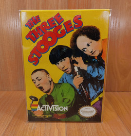 Gem MINTY BOX CIB Three Stooges complete in nintendo nes collector CLEAN lot VGC