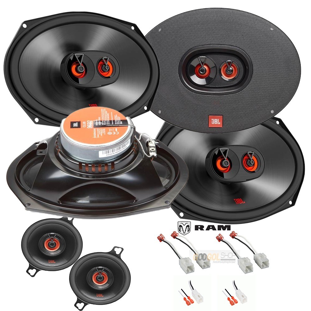 For 2009-2024 RAM 1500,2500 JBL Club 6x9" Front-Rear Door & 3.5" Dash Speakers