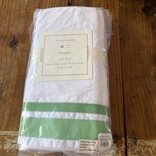 Pottery Barn Baby Kids Harper Stripe Crib Bed Skirt Bright Green 16" Drop H544