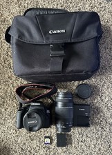 Canon EOS Rebel T6 DSLR Camera 18-55mm 75-300mm Lenses Bundle w/ Bag