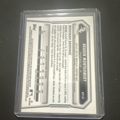 Bowman 2026 Bowman Chrome Braden Montgomery White Sox BC-3 Serial /199