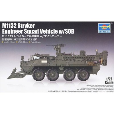 Modell Gepanzert M1132 Stryker Engineer Squad Fahrzeug W / Sob TRUMPETER 07456 1
