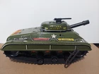 Vintage 1950’ Marx Tin Litho U.S Tank Division Wind Up  Toy-MISSING 1 TRAC WHEEL