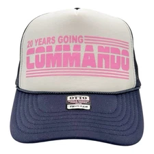 Otto 20 Years Going Commando Hat Cap Snapback Blue Pink Trucker Foam Front Mesh