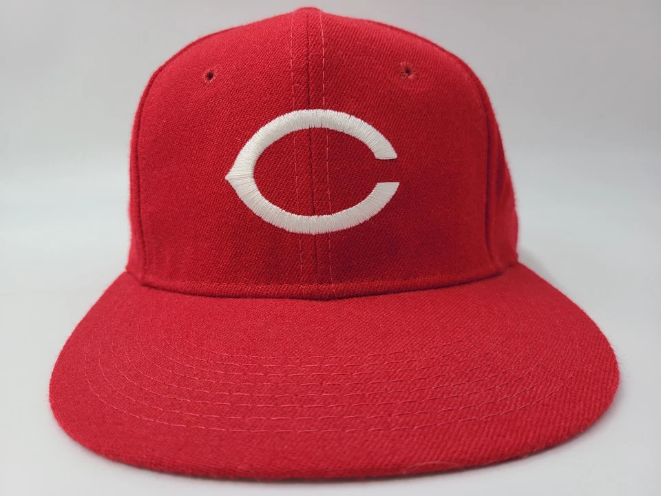 Vintage Cincinnati Reds New Era 59Fifty Pro Model Fitted 7 1/8 Hat Cap Wool MLB - Image 2 of 4