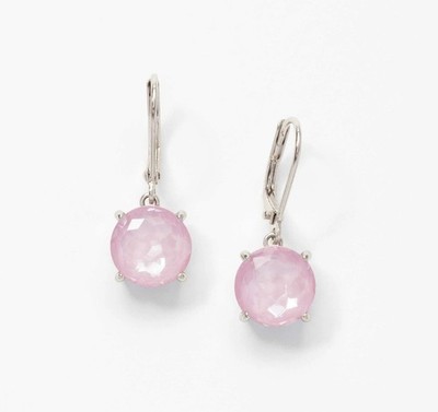 Touchstone Crystal by Swarovski ELLA Earrings Soft ROSE Crystal Rhodium Plating