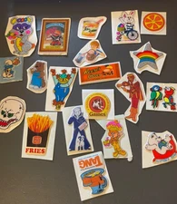 Vintage 1980s Lot Of  20 Puffy Stickers