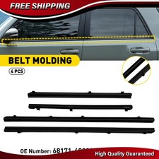 4pcs Inner Front Rear Door Window Belt Weatherstrip For 2010-2024 Toyota 4runner 4pcs Inner Front Rear Door Window Belt Weatherstrip For 2010-2024 Toyota 4runner