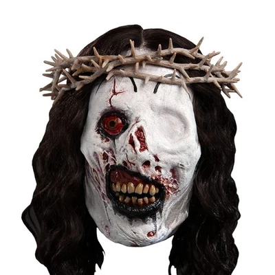 TINSLEY TRANSFERS Terrifier 3 Victoria Clown Mask - Deluxe Overhead Latex Adult Costume Halloween