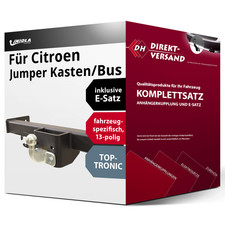 Anhängerkupplung starr + E-Satz 13pol spezifisch für Citroen Jumper 02- AHK & ES