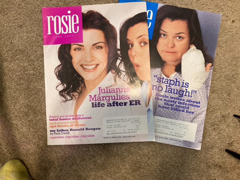 2001 ROSIE Magazines Featuring Rosie Herself and Julianna Margulies