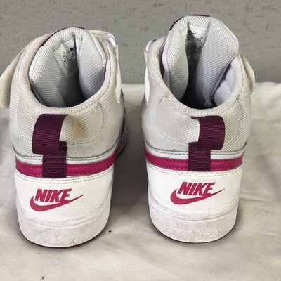 Nike Court Borough Mid 2 Shoes Sneakers Youth Size 5.5 White 