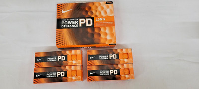NIKE ''POWER DISTANCE'' PD LONG ORANGE LOT 12  GOLF BALLS- NEW IN SLEEVES & BOX