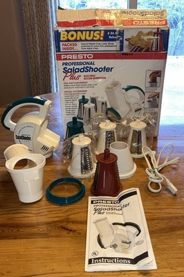 Presto Professional Salad Shooter Plus Electric Slicer Shredder Model 0296001