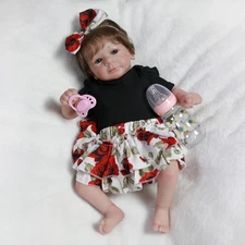 Realistic Real Life Reborn Baby Dolls Vinyl Silicone Newborn Girl Doll Adorable
