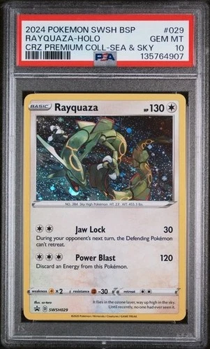 2024 POKEMON SWSH BLACK STAR PROMO #029 RAYQUAZA-HOLO PSA 10