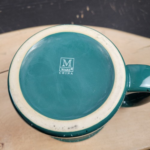 Allann Bros Coffee Roasters Mug Oregon Heavy Diner 12 Oz Cup Green Speckled - Picture 9 of 14