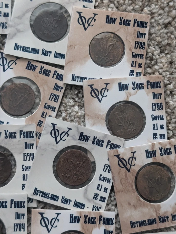 1760 - 1790 Nova York Penny Duit Companhia Holandesa das Índias Orientais VOC - 1 moeda - Imagem 4 de 4