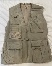 Vintage 80s Khaki Banana Republic Safari Photo journalist Vest Mens M