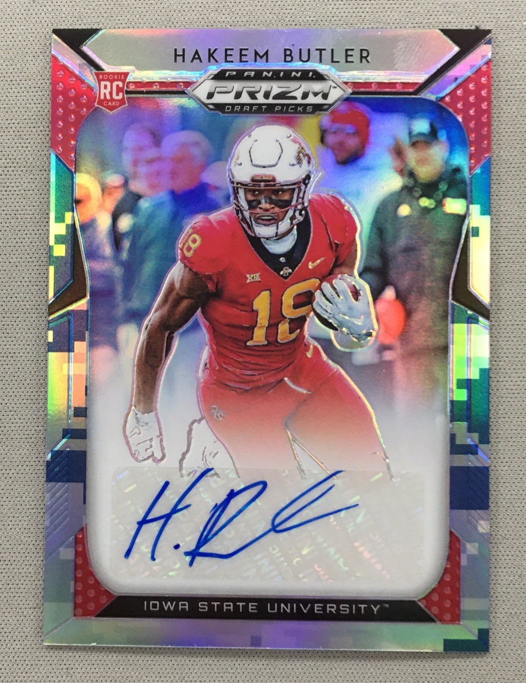 Hakeem Butler Panini Prizm Draft Picks #123 Autograph-Camo