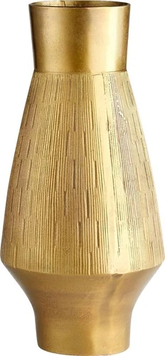 Elegant Traditional Gold Aluminum Vase-Aria Collection - Picture 6 of 6