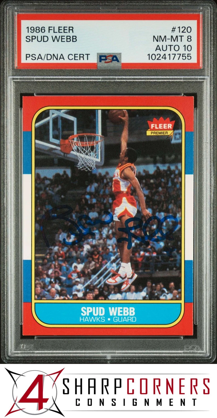 Spud Webb trading card