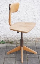 True Vintage Sedus Art Déco Bürostuhl mit Lehne Architektenstuhl Holz Metall