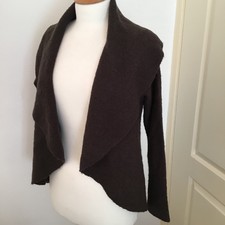 Paraphrase Unlined Brown Cardigan Jacket - Size Fit 10 To 14