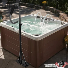 57"H Spa Hot Tub Handrail - Side Safety Hand Rail w/Slide-Under Mounting Base