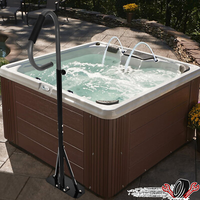 57''H Spa Hot Tub Handrail - Side Safety Hand Rail w/Slide-Under Mounting Base