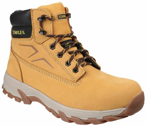 Mens STANLEY Work Boots Leather Safety Steel Toe Cap Hiking Shoes Trainers Size - Picture 2 of 8