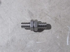 5/8 Hose Barb Thru-Bulk Bulkhead Fitting 304 Stainless Steel Straight Hex Union