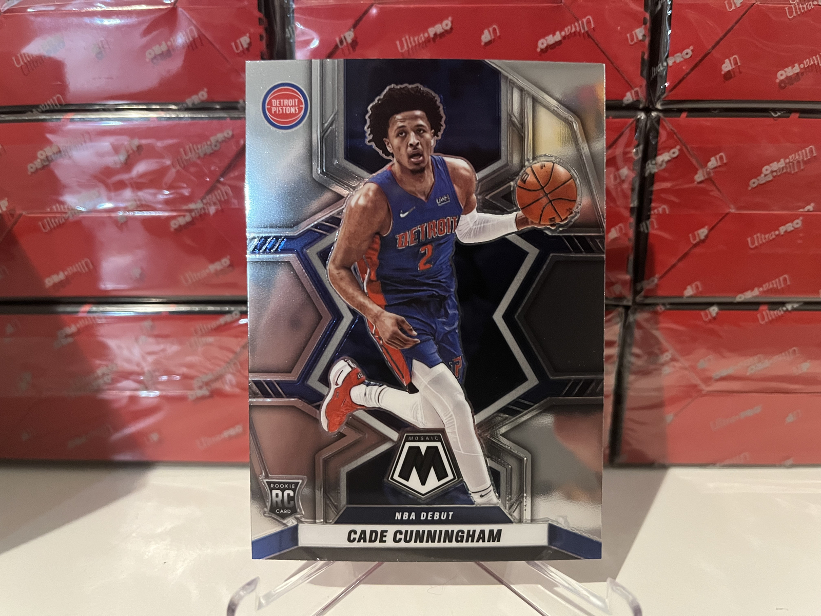 2021-22 NBA Mosaic Cade Cunningham #261 NBA Debut Base Rookie Card