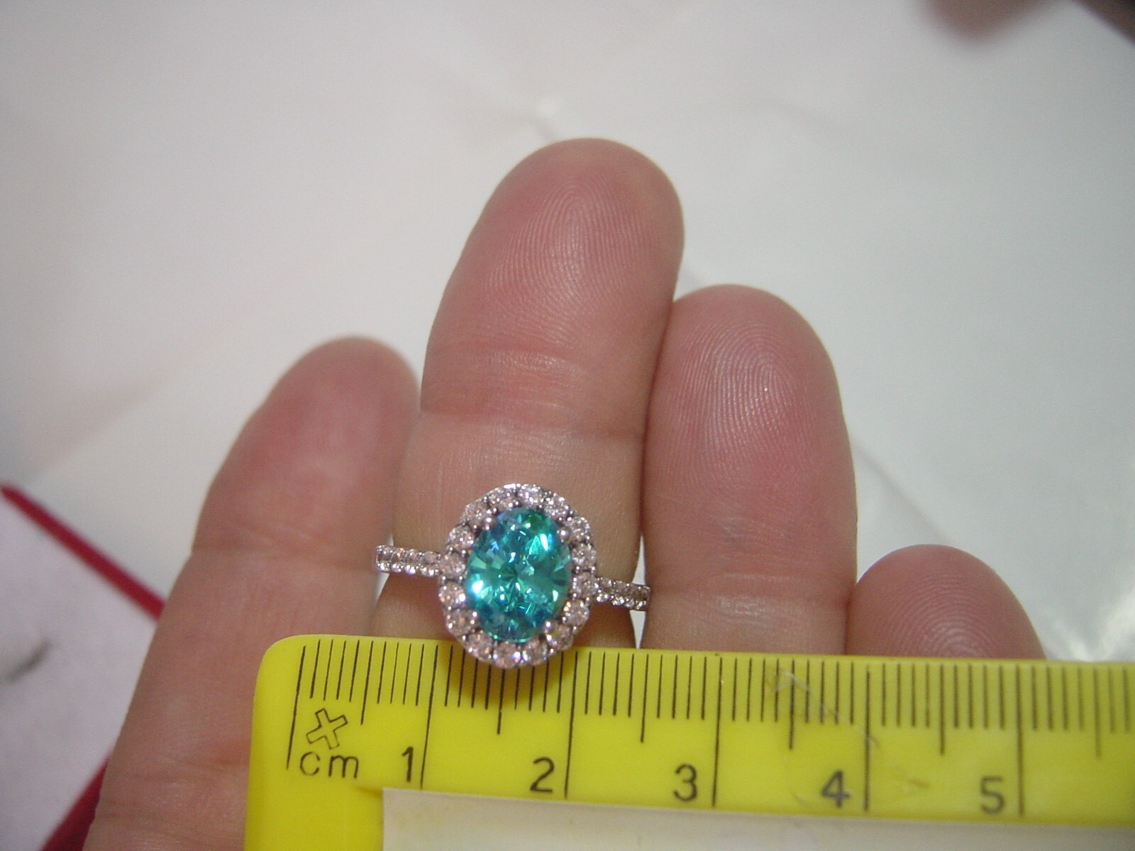 SUPERB BEAUTIFUL SOLID SILVER-RING-BRILLIANT DIAM… - image 8