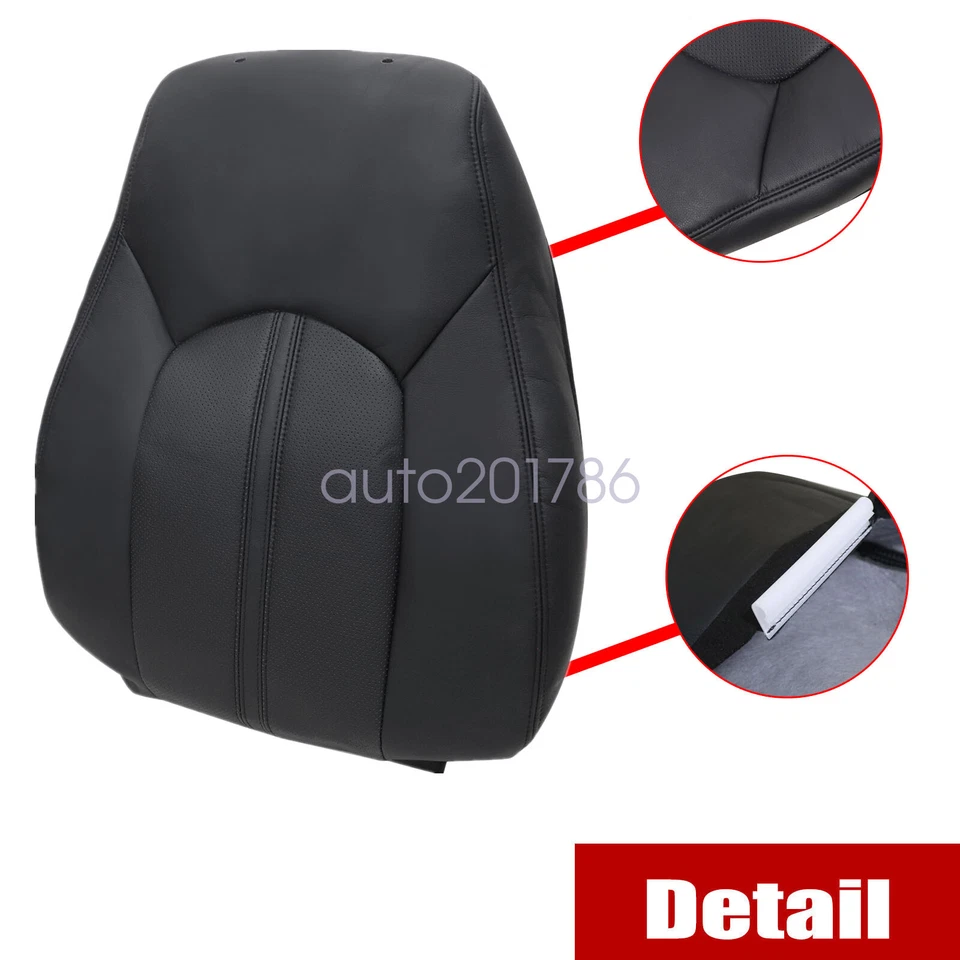 2008-2013 For Cadillac CTS Front Side Back Perforated Seat Cover Black Leather - Image 4 of 4