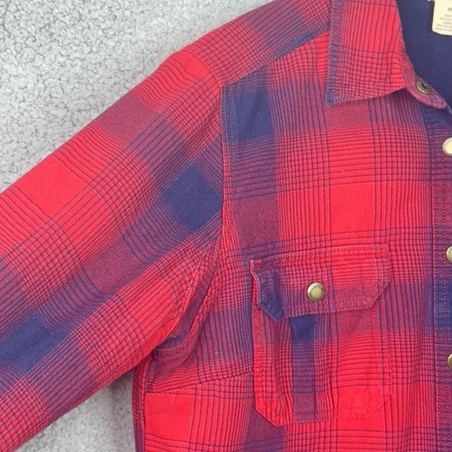 Duluth Trading Co Damen Medium rot kariert Flanell gefüttert Hemd Jacke Shacket - Bild 5 von 15