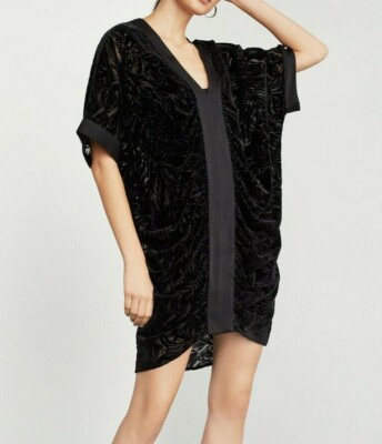 bcbg floral velvet burnout wrap dress