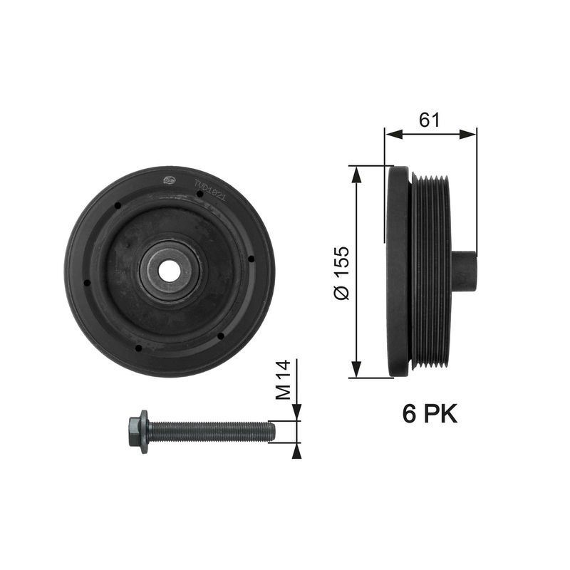 GATES TORSIONAL VIBRATION DAMPER KIT - TVD1021A - Image 7