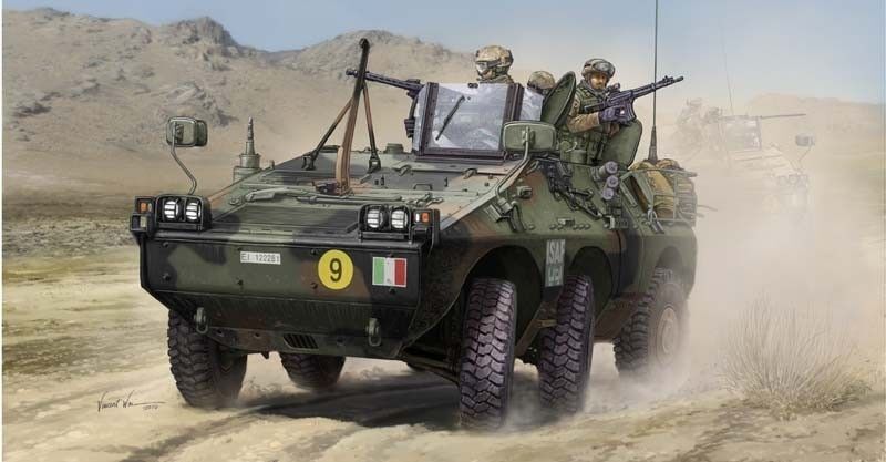 Trumpeter TP5526 ITALIAN PUMA 6x6 WHEELED AFV KIT 1:35 Modellino