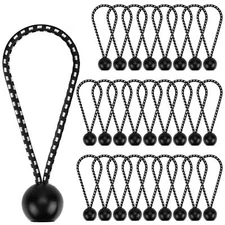 26PC Ball Bungee Cords 6" Canopy Tarp Tie Downs Straps Umbrella Awning H-Q