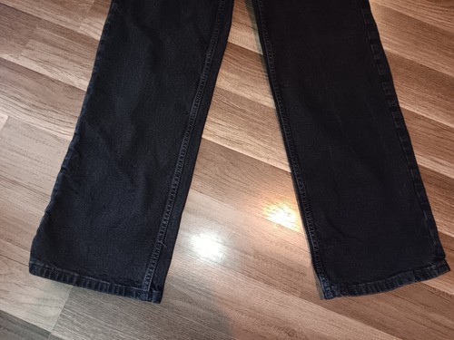 H&M Size 14 kids (actual SZ 24X26) black color wide leg high waist jeans - Picture 4 of 14