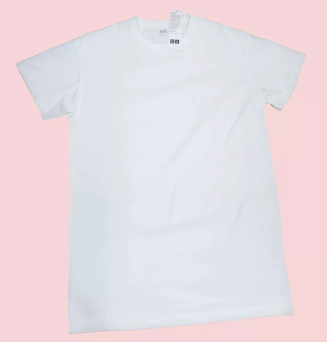 Uniqlo Womens White T Shirt Dress Crew Neck Short Sleeve Lounge Dress XL One Pc