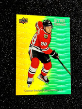 Connor Bedard 2023-24 Upper Deck Allure Rookie Flow Yellow-Green Rainbow RC CF16