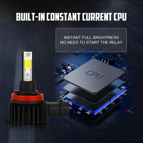 9005 H11 Combo LED Headlight Bulbs Conversion Kit Hi Lo Beam Super Bright 6000K - Picture 8 of 12
