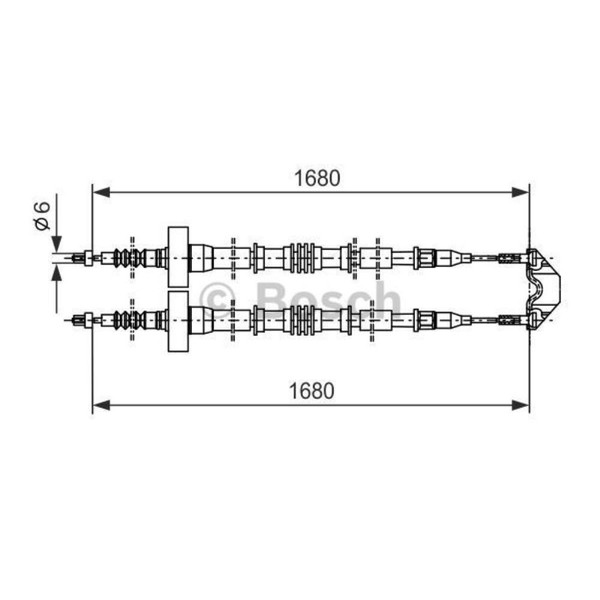Bosch Handbremsseil Bremsseil FüR Opel Zafira A F75_ T98 1 987 477 528-image