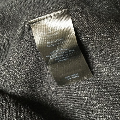 rag & bone Extra Fine Merino Wool Linen Sweater Mens XL Black Pullover Crew Soft - Picture 7 of 10