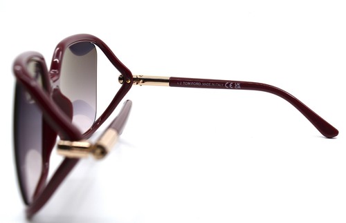 NUEVAS GAFAS DE SOL TOM FORD TF1089/S 75B LONGE-02 GRIS BORGOÑA AUTÉNTICAS - Imagen 9 de 10