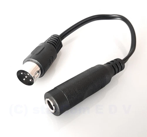 0.2m Audio Adapter 5 Pin DIN Cube Plug to 6.3mm Jack Female Stereo